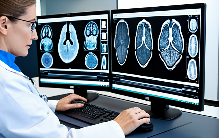 Medical AI Expert**
"A professional doctor, fully clothed in a clean white lab coat, working on a computer with complex medical imaging data displayed on the screen, in a brightly lit modern research lab, safe for work, appropriate content, perfect anatomy, correct proportions, professional, family-friendly, high resolution, detailed, well-formed hands."
**