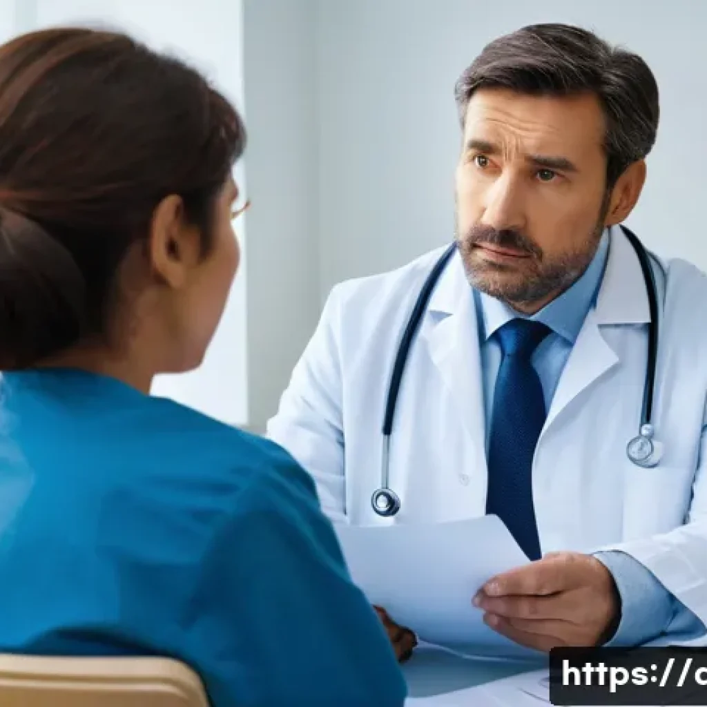 의사 환자관리 실패 사례 분석 - A poignant image capturing a communication breakdown between a doctor and a patient. The doctor, a m...